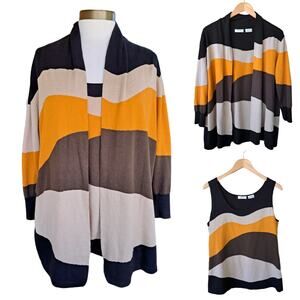 Neiman Marcus Black, Cream, and Gold Sweater Set